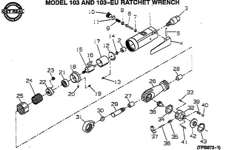 Diagram Diagram and Parts List for IR103  Ingersoll Rand Ratchet